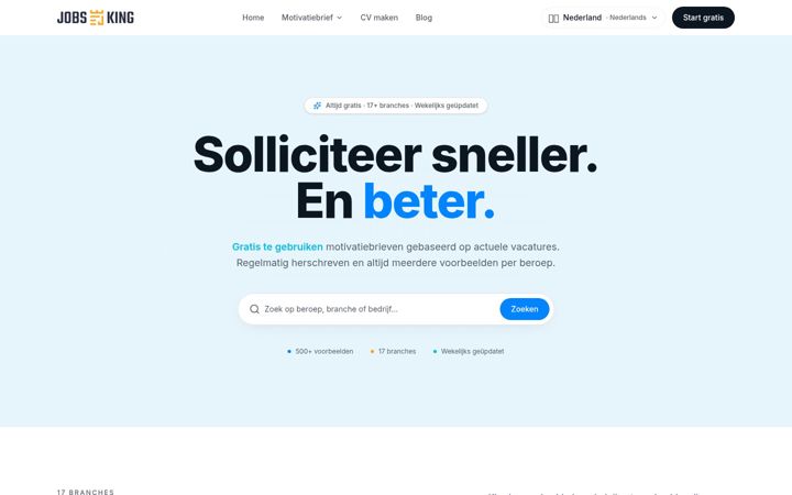 Screenshot of jobsking.com