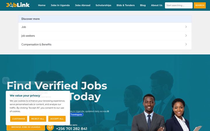 Screenshot of jobslinking.com