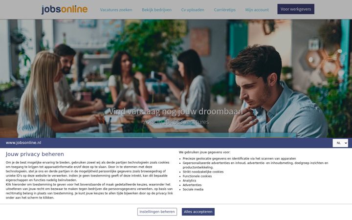 Ekraanipilt saidist jobsonline.nl