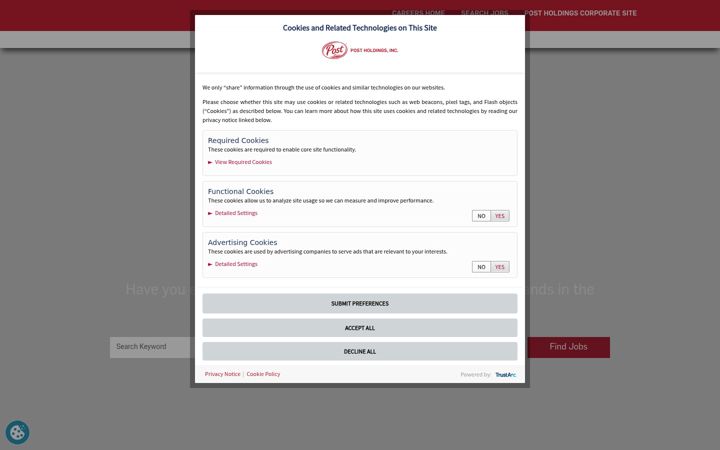 Screenshot of jobspostholdings1.com