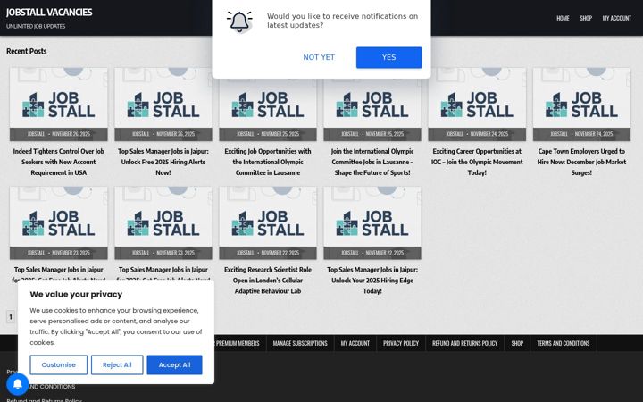 Screenshot of jobstall.in