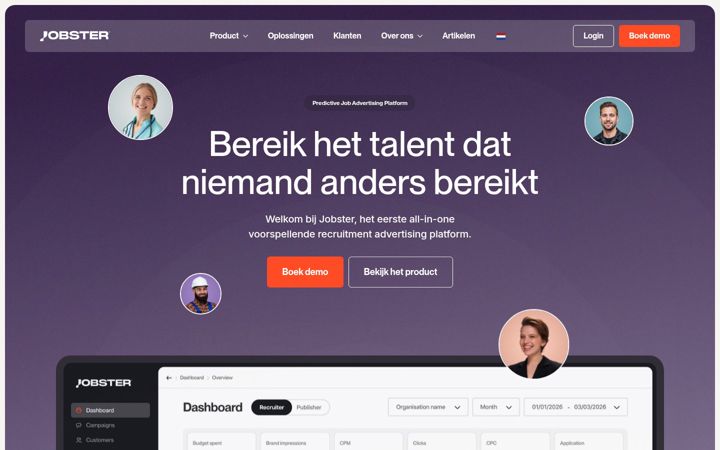 Screenshot of jobster.com