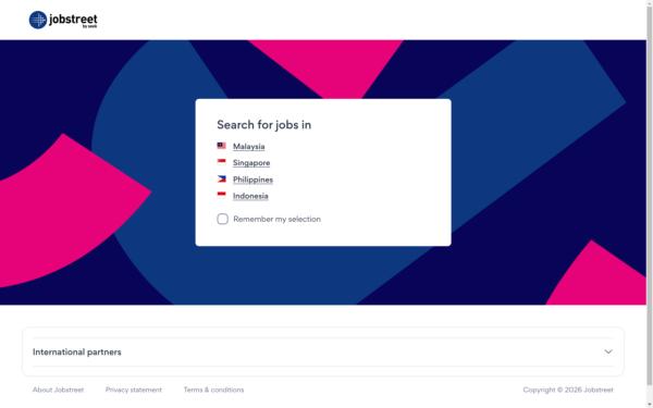 Screenshot of jobstreet.com