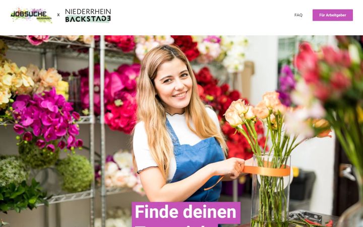 Screenshot of jobsuche-niederrhein.de