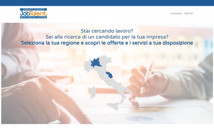 Screenshot of jobtalentconfartigianato.it