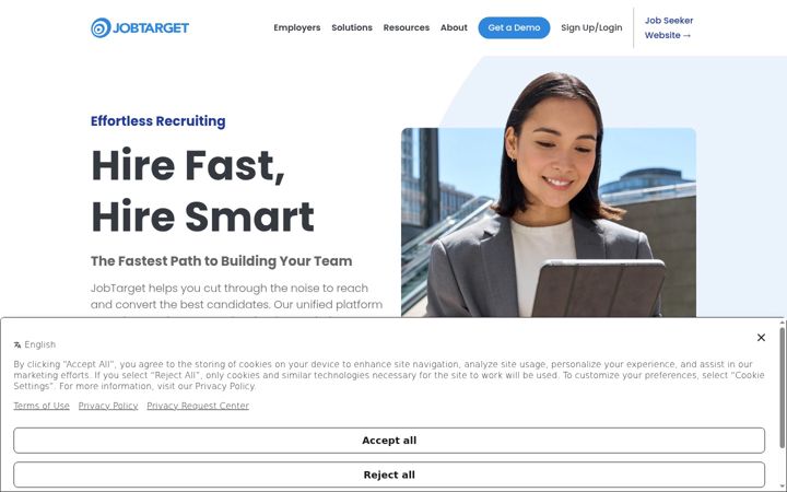 Screenshot of jobtarget.com