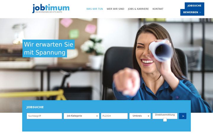 Screenshot of jobtimum.eu
