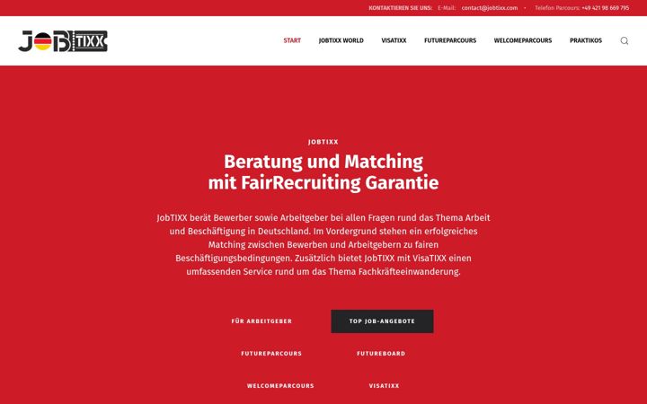 Screenshot of jobtixx.com