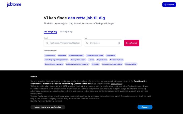 Screenshot of jobtome.com