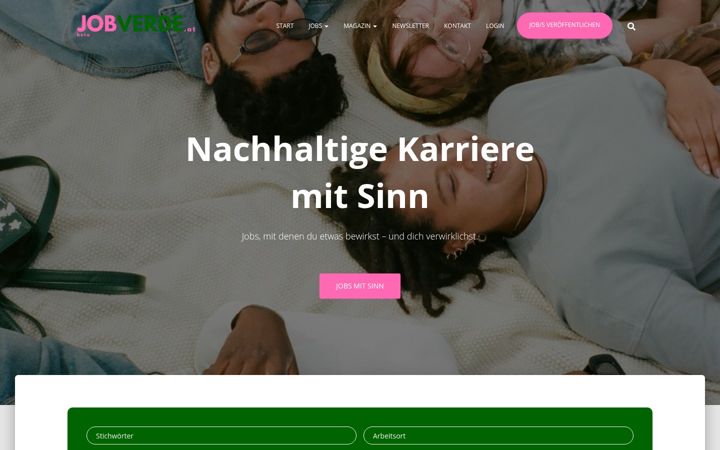 Screenshot of jobverde.at
