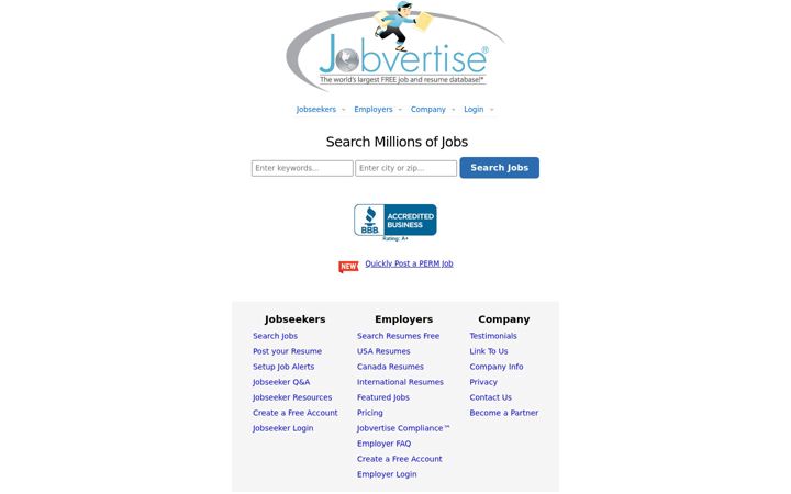 Screenshot of jobvertise.com