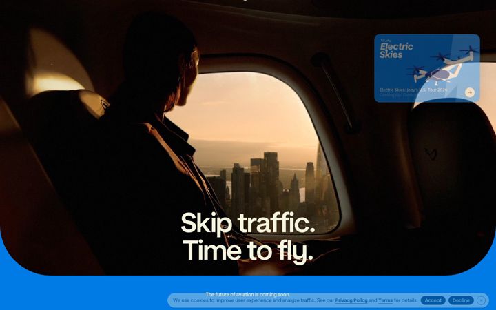Screenshot of jobyaviation.com