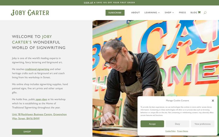 Screenshot of jobycarter.com