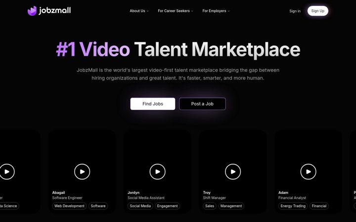 Ekrānuzņēmums no jobzmall.com