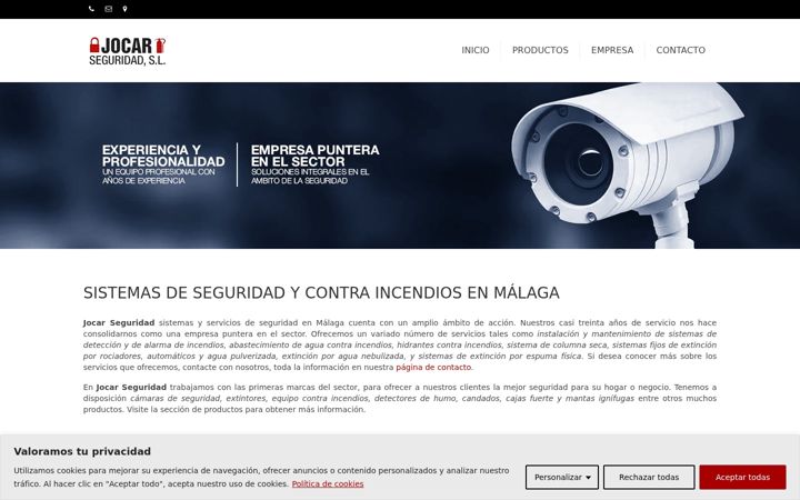 Screenshot of jocarseguridad.com