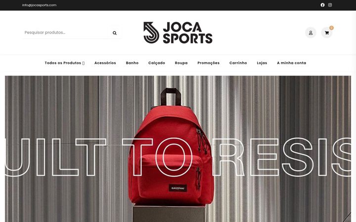 Screenshot of jocasports.com