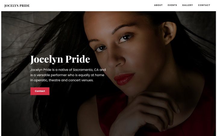 Screenshot of jocelynpride.com