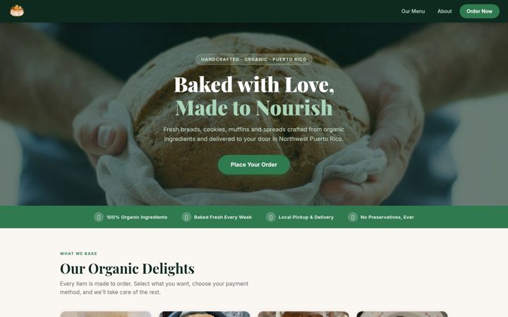 Screenshot of jocelynsorganicbakery.com