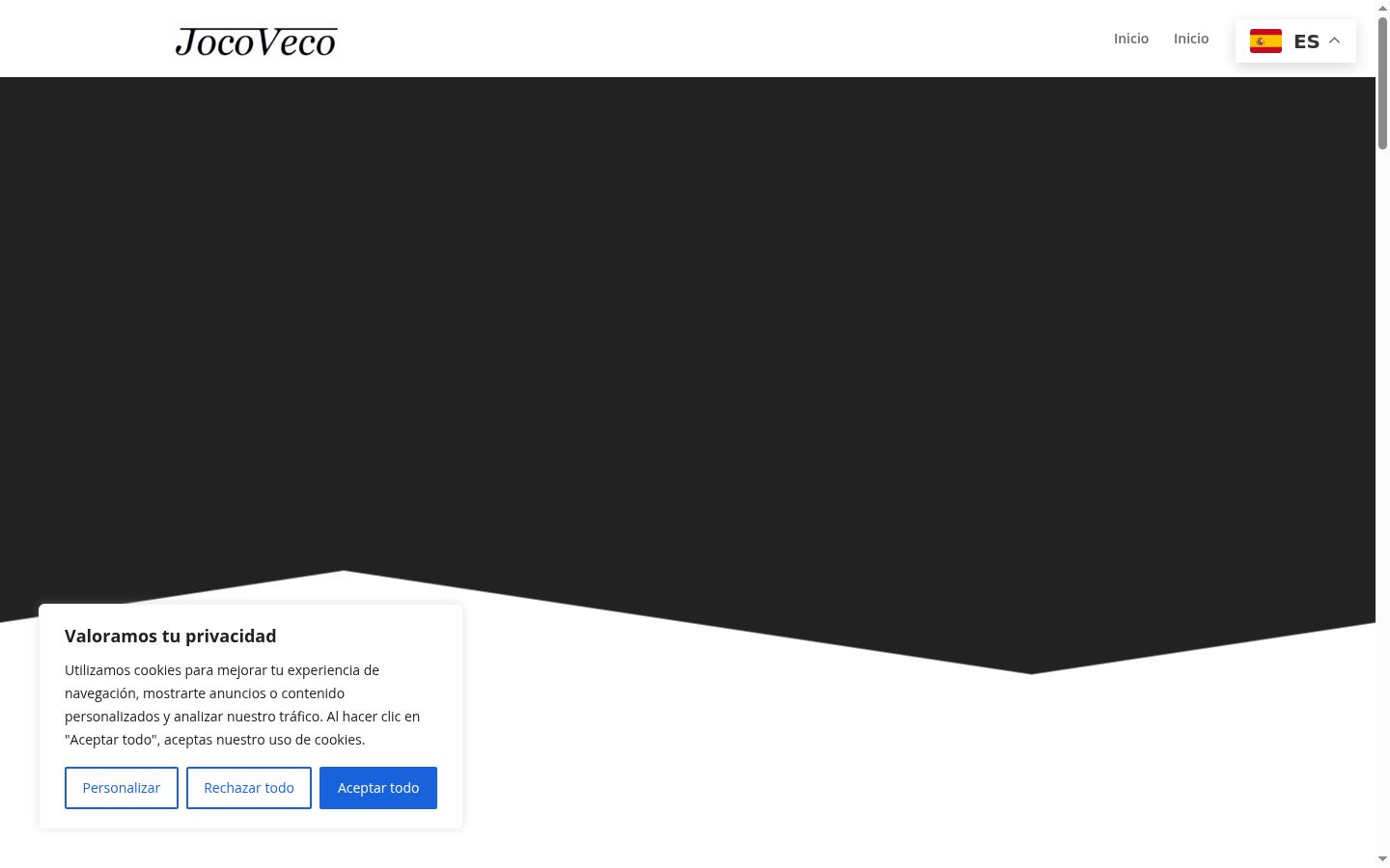 Screenshot of the consent banner shown before any interaction