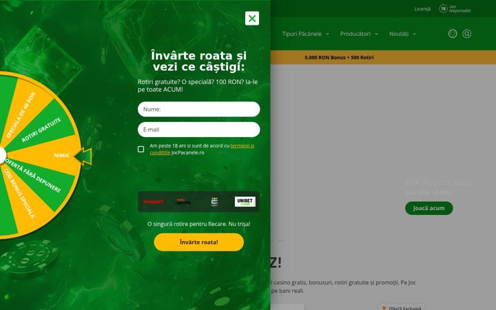 Screenshot of jocpacanele.ro