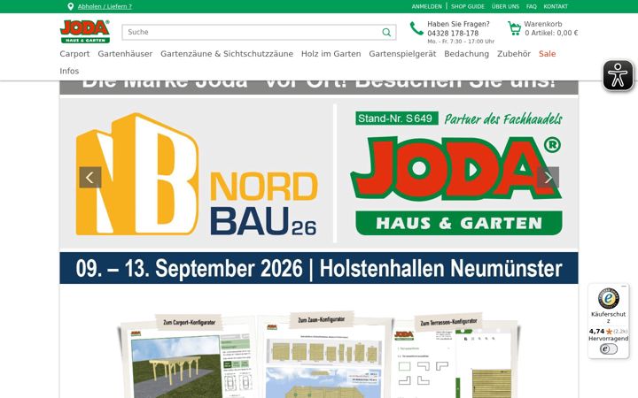 Screenshot of joda.de