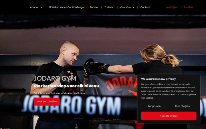 Screenshot of jodarogym.nl