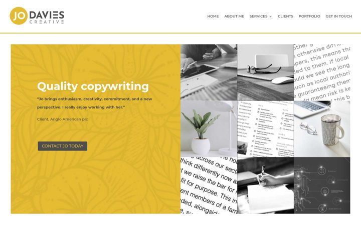 Screenshot of jodaviescreative.com