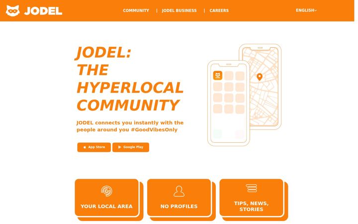 Screenshot of jodel.com