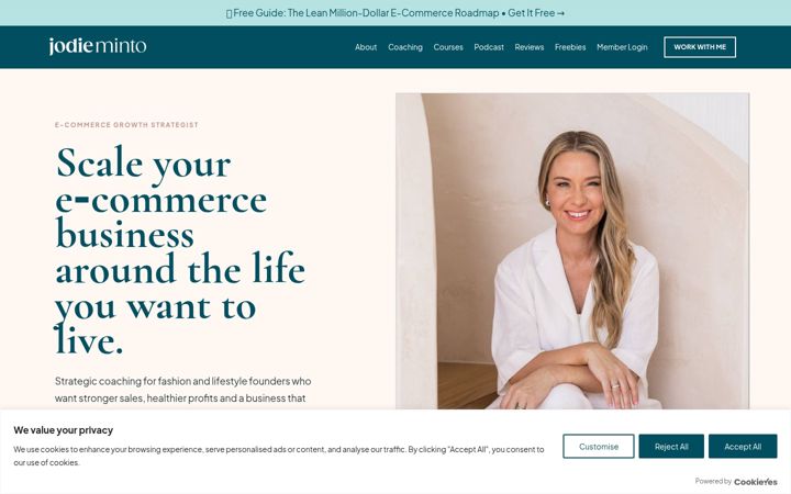 Screenshot of jodieminto.com