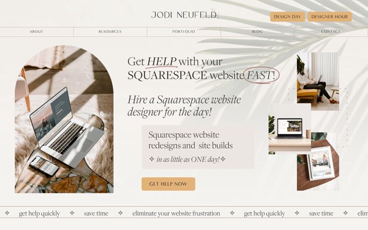 Screenshot of jodineufelddesign.com