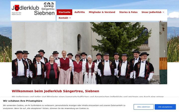 Screenshot of jodlerklub-siebnen.ch