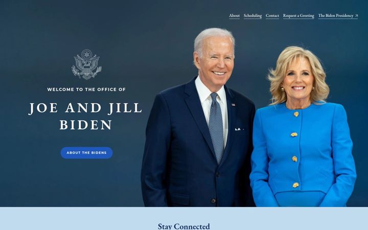Screenshot ta' joebiden.com