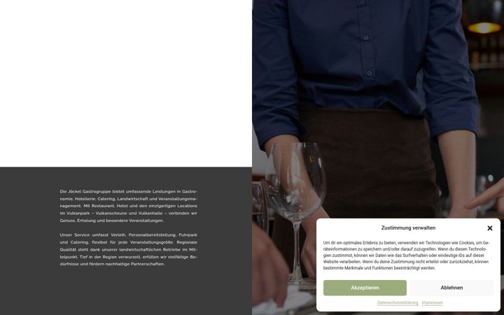 Screenshot of joeckel-gastrogruppe.de