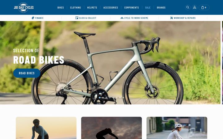 Ekrano kopija joedalycycles.com