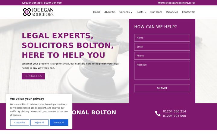 Screenshot of joeegansolicitors.co.uk