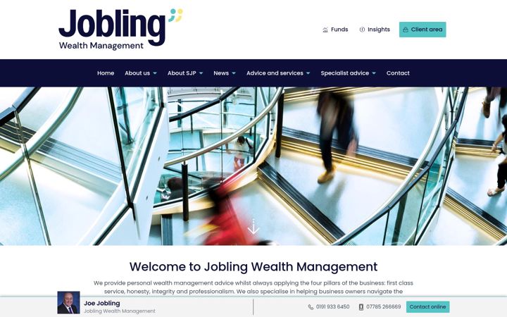 Screenshot of joejoblingwealthmanagement.co.uk