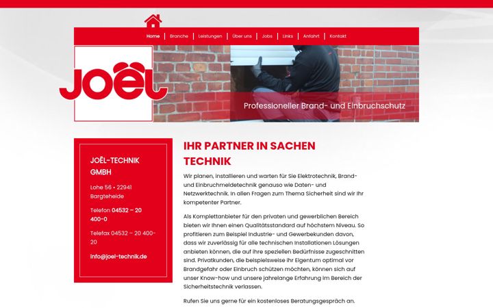 Screenshot of joel-technik.de
