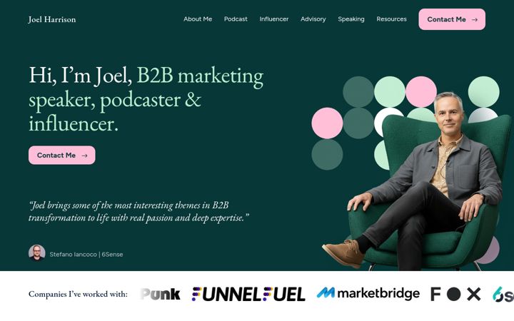 Screenshot of joelharrisonb2b.com
