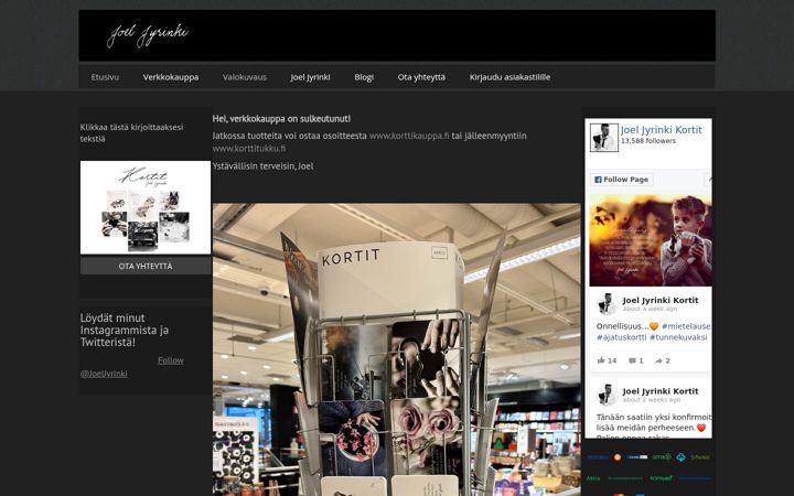 Screenshot of joeljyrinki.com