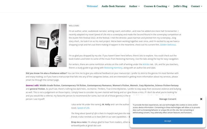Screenshot of joelleanthony.com