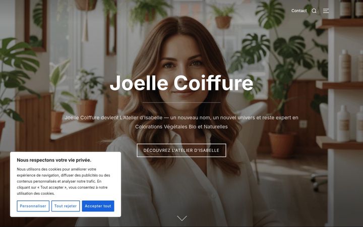 Screenshot of joellecoiffure.fr
