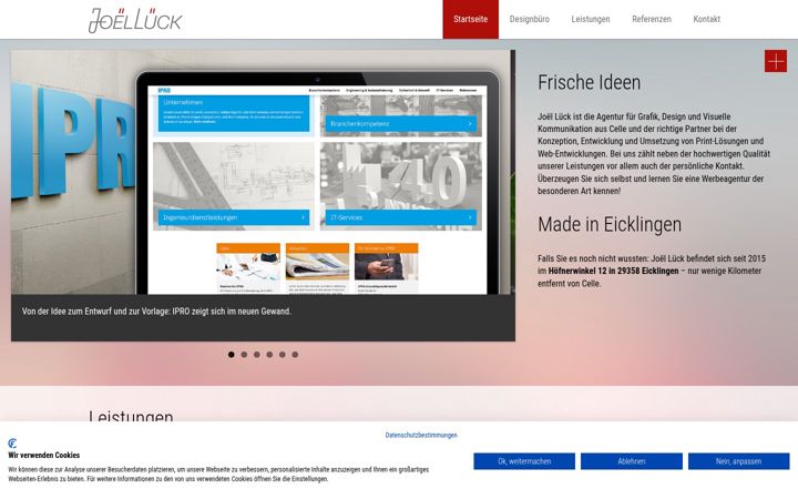 Screenshot of joellueck.de