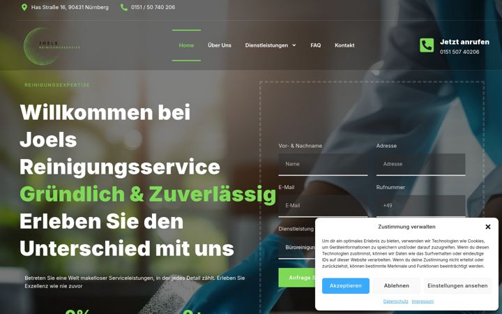 Screenshot of joels-reinigungsservice.de