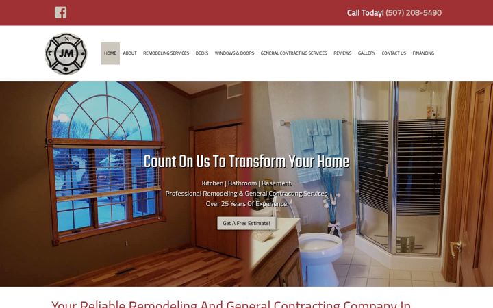 Screenshot of joematticeconstruction.com