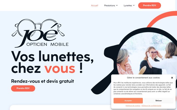 Screenshot of joeoptique.fr