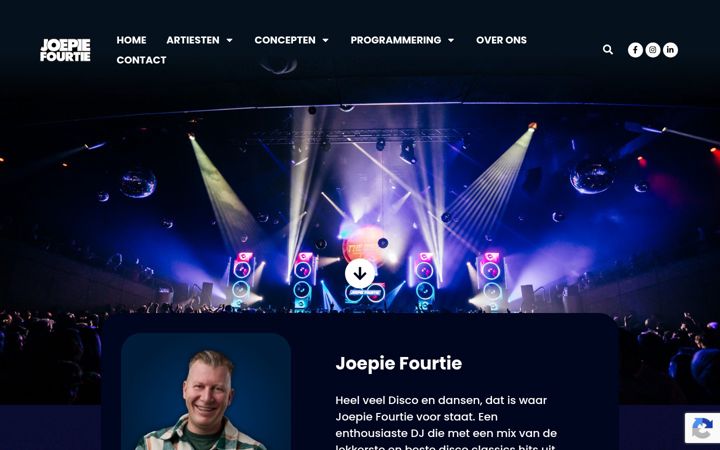 Screenshot of joepiefourtie.nl