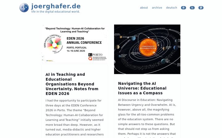 Screenshot of joerghafer.de