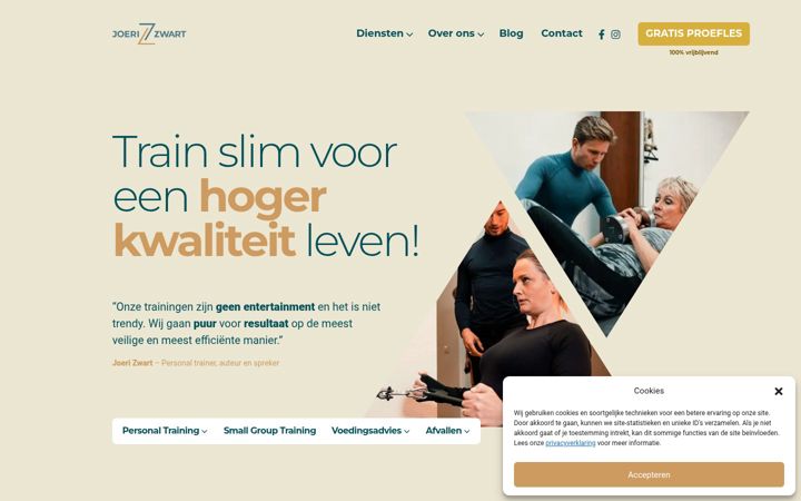 Screenshot of joerizwart.nl