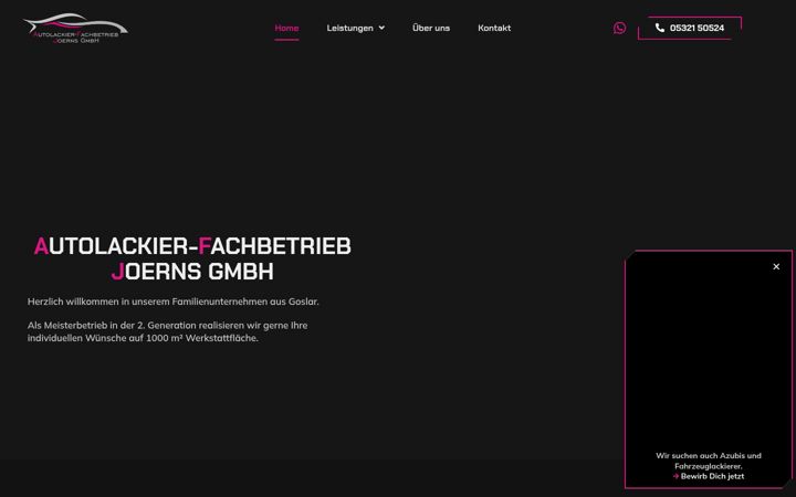 Screenshot of joerns-lackierung.de
