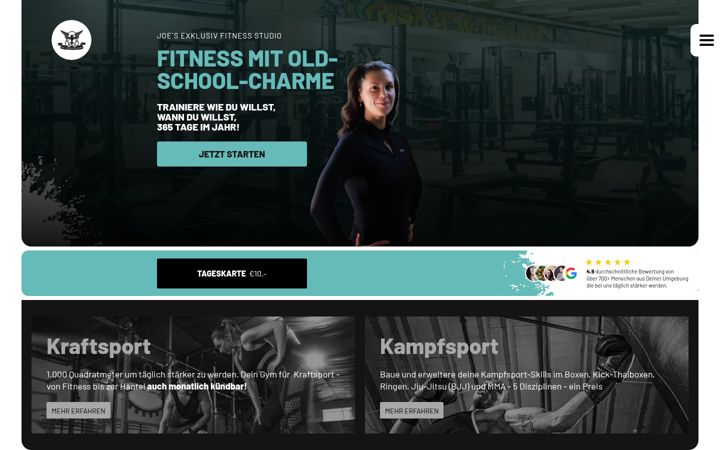 Screenshot of joes-fitness.de
